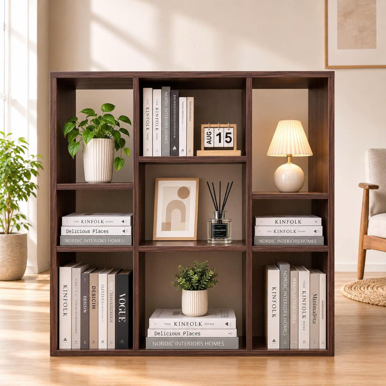 Giá sách gỗ MDF hiện đại 90x1m