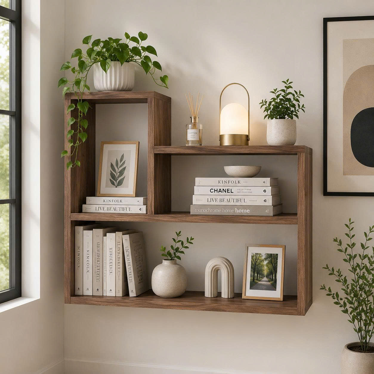Giá sách thiết kế hình chữ L 60x80cm 