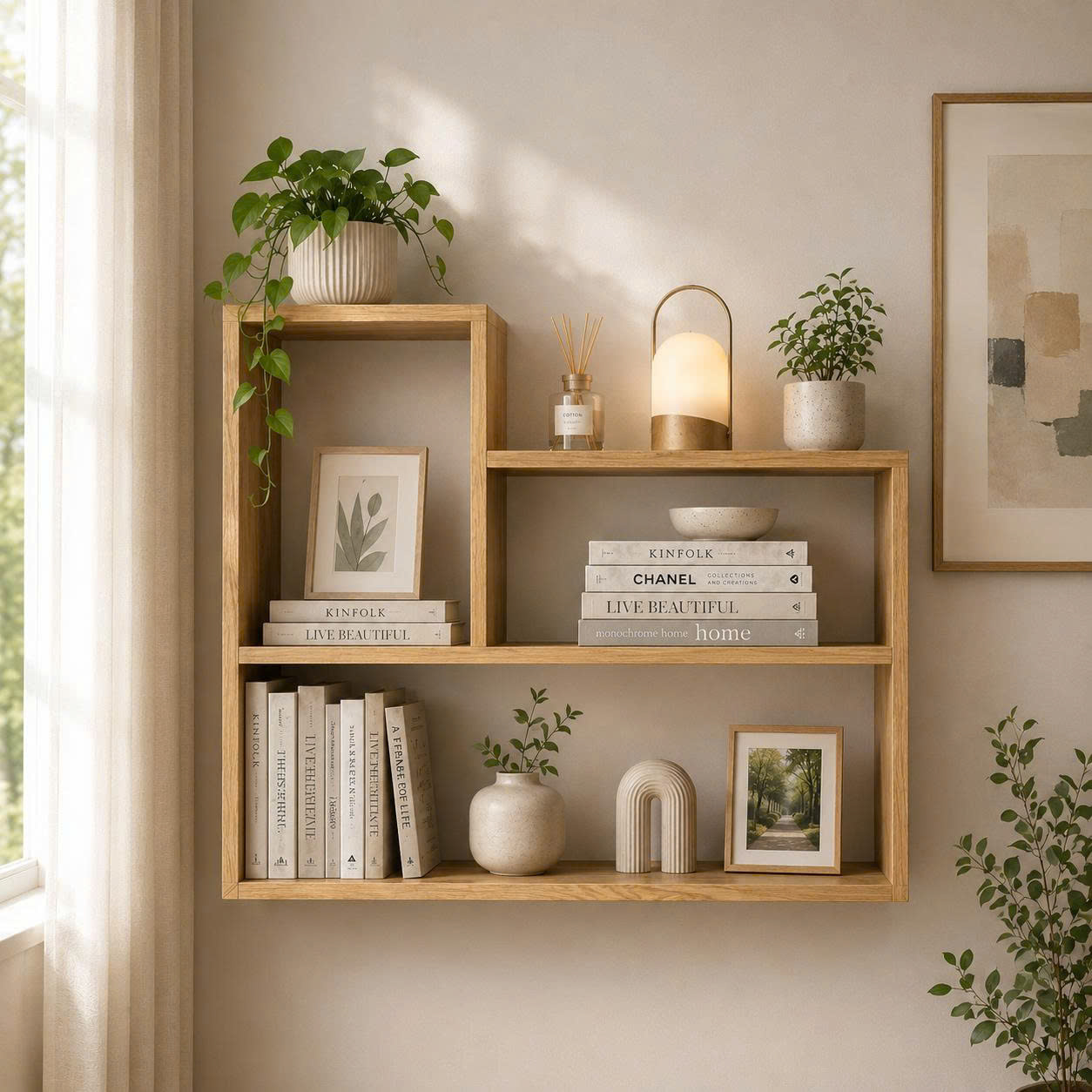 Giá sách thiết kế hình chữ L 60x80cm 