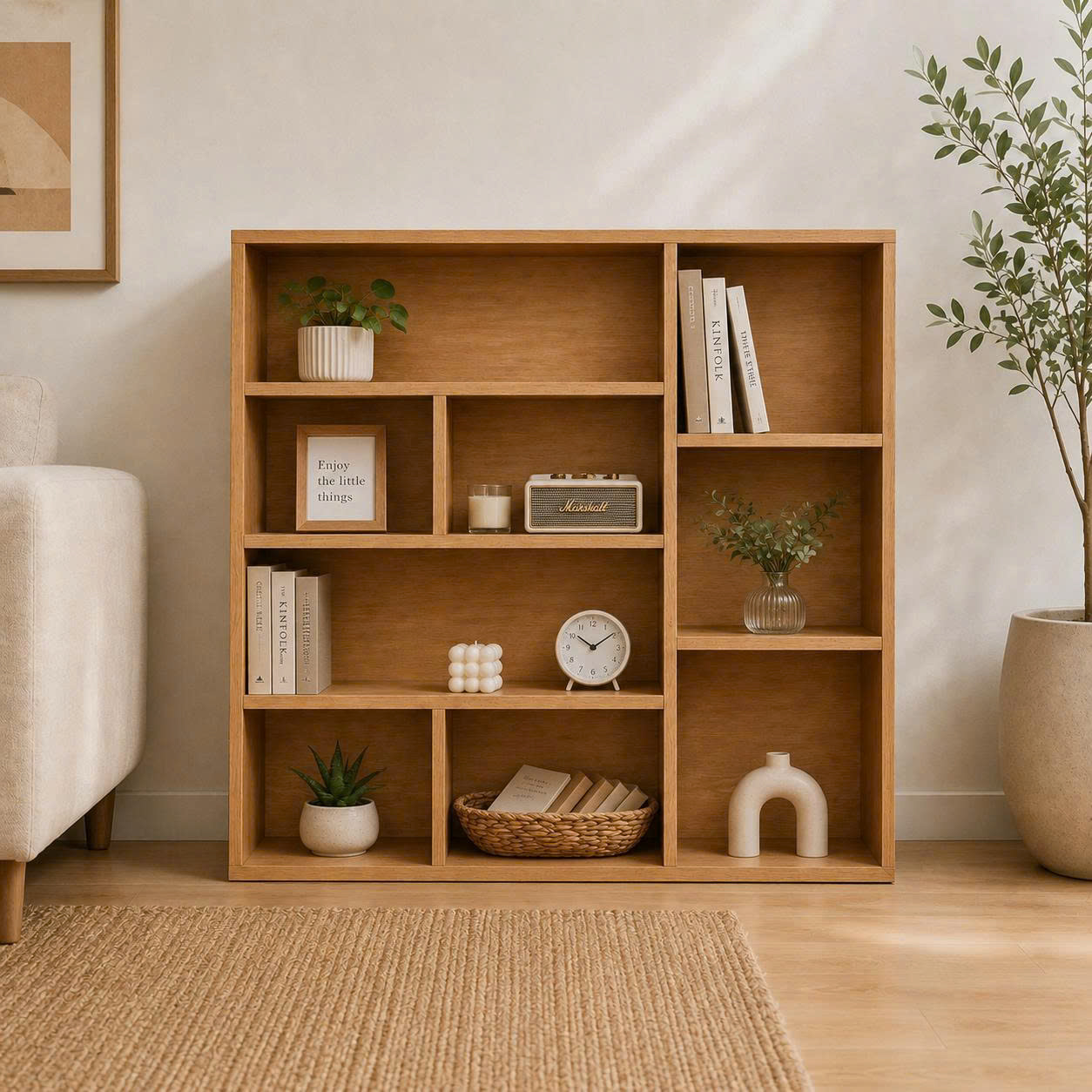 Giá Sách Treo Tường, Để Sàn Linh Hoạt 1m x 1m2