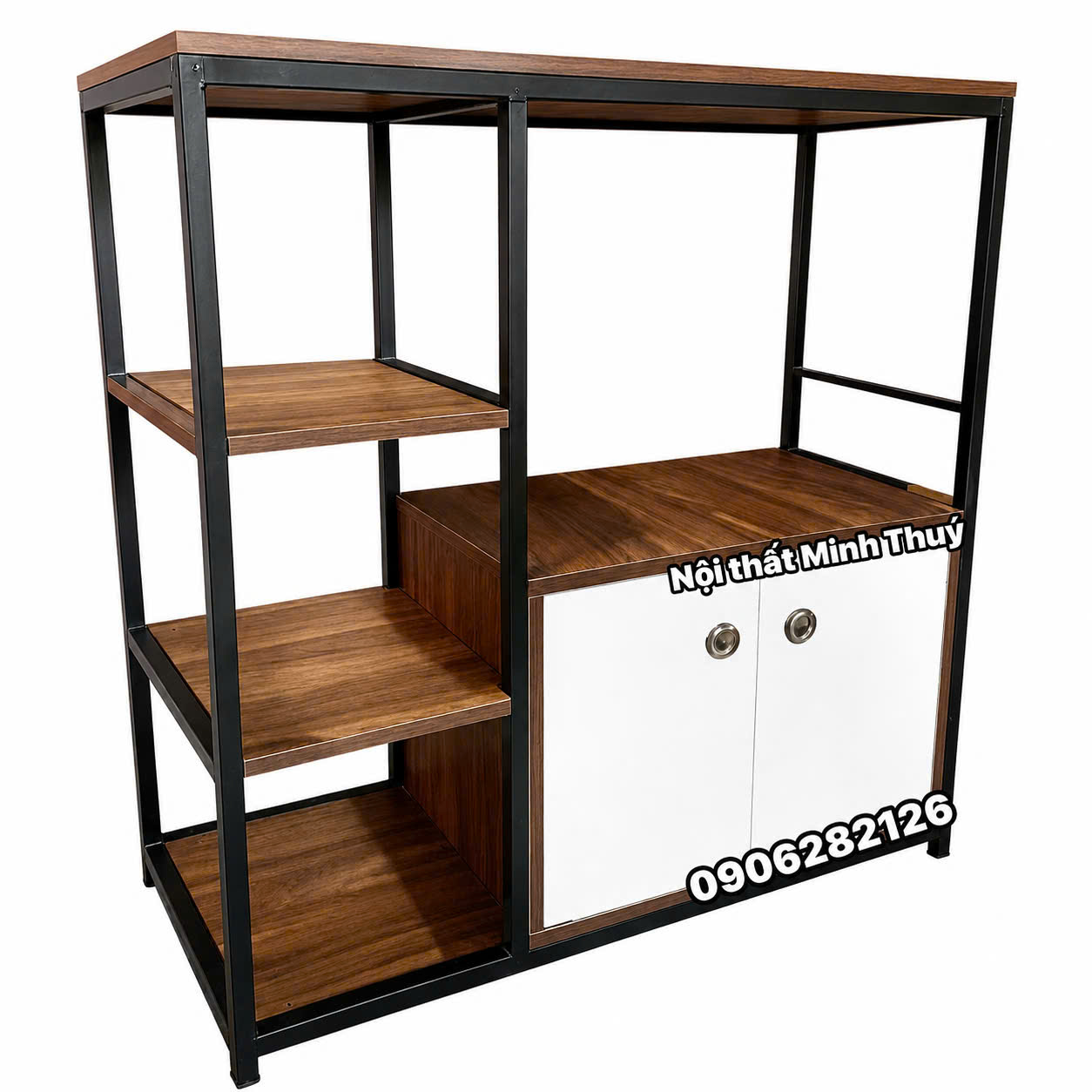 Kệ tủ khung sắt để lò vi sóng, nồi chiên không dầu 90x90cm