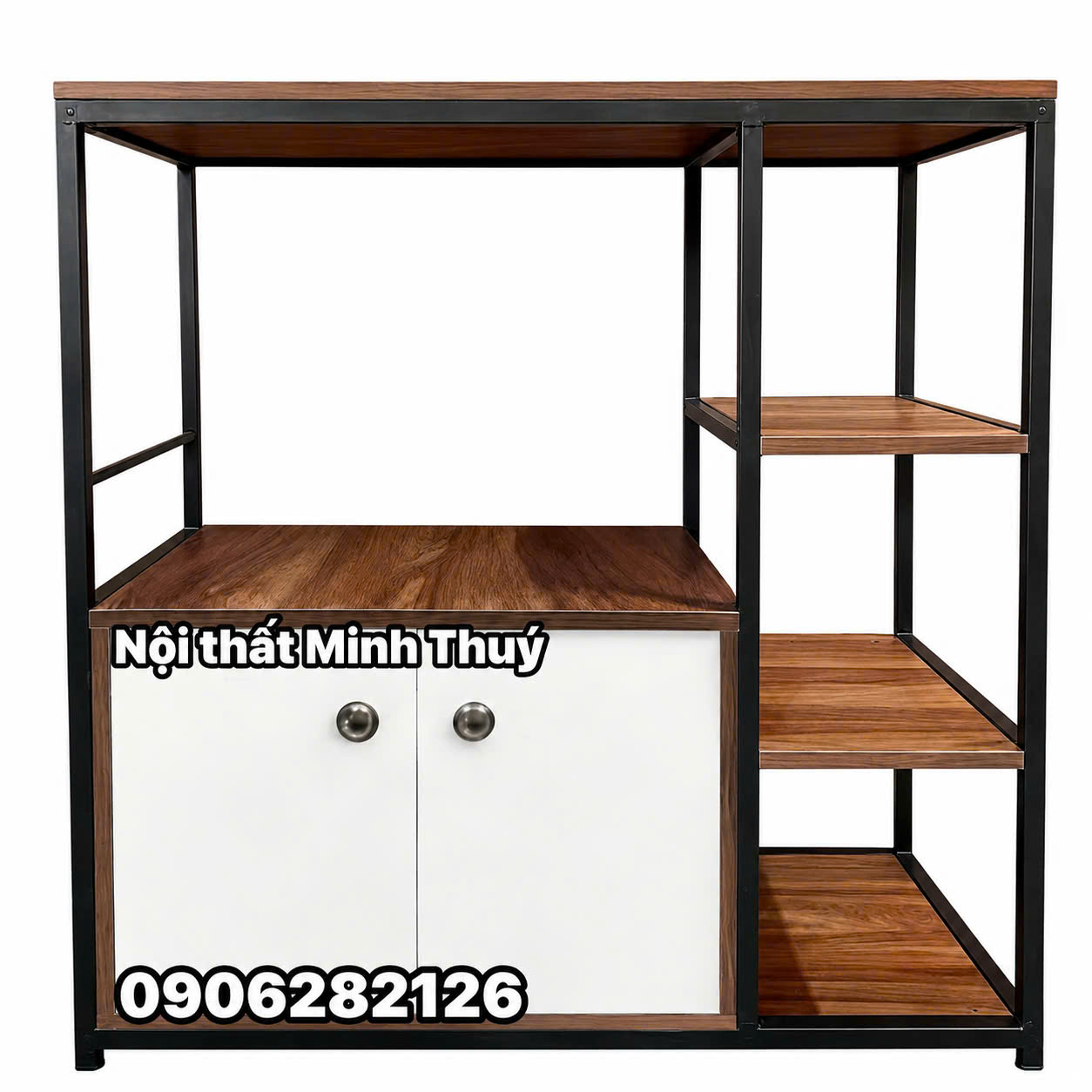 Kệ tủ khung sắt để lò vi sóng, nồi chiên không dầu 90x90cm