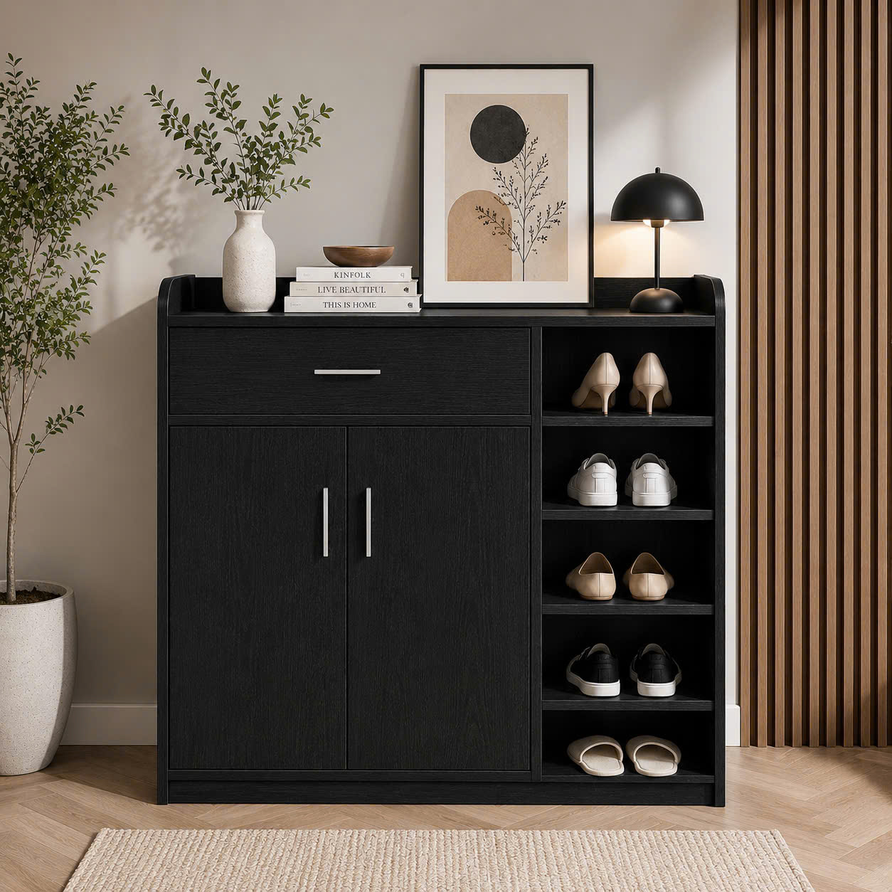Tủ giày 90x1m2 gỗ MDF hiện đại, tiện lợi - M3