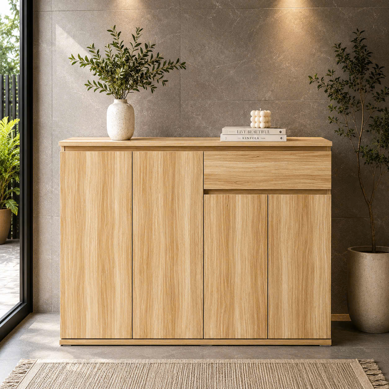 Tủ giày kiêm kệ trang trí 90x1m2 - M2