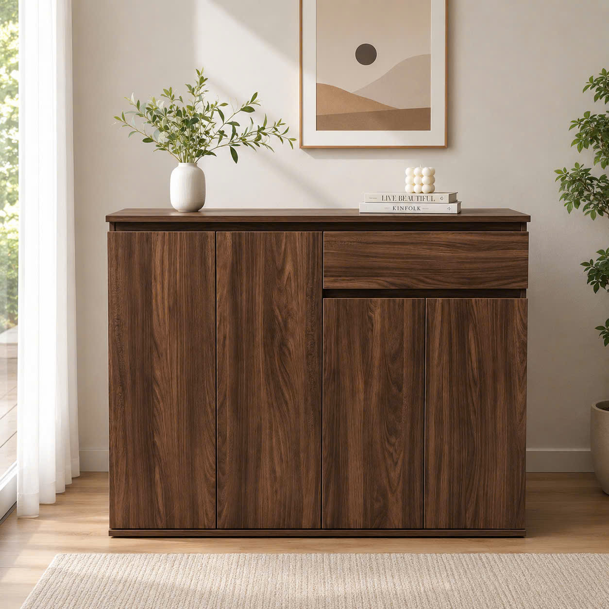 Tủ giày kiêm kệ trang trí 90x1m2 - M2
