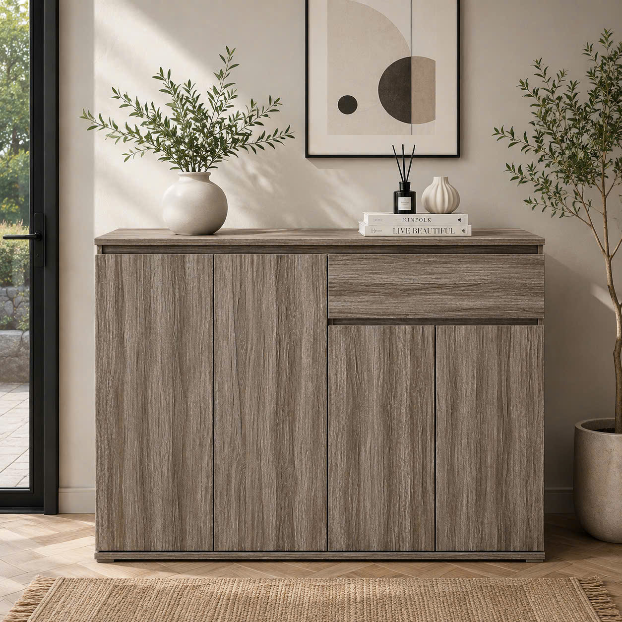 Tủ giày kiêm kệ trang trí 90x1m2 - M2