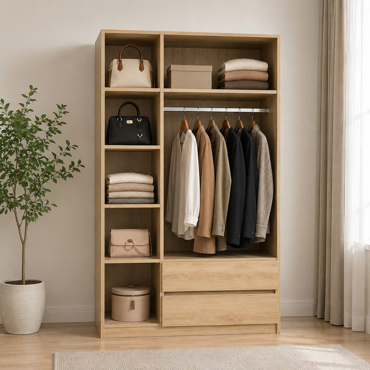 Tủ Quần Áo Đẹp, Giá Rẻ, Hiện Đại, Cao Cấp 1m2x2m