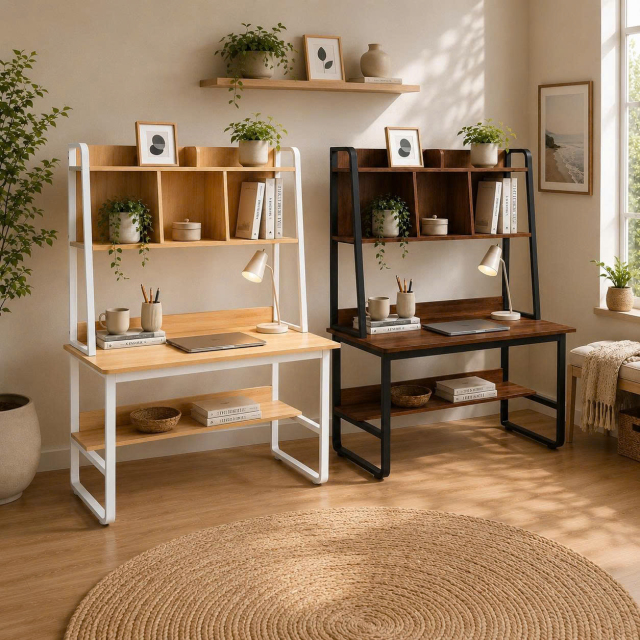 Bàn giá sách khung sắt 60x1m, 60x1m2 - K3