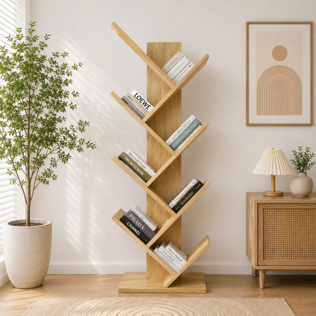Kệ Sách Xương Cá 8 Tay – Thiết Kế Độc Đáo, Nhỏ Gọn Và Hiện Đại