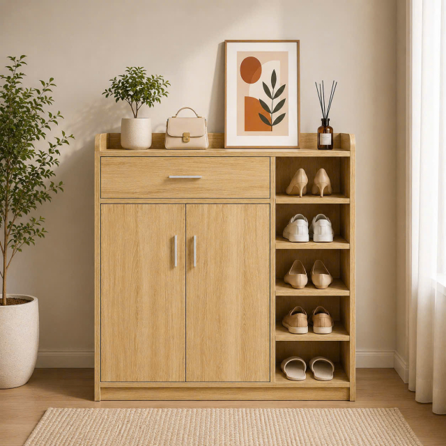 Tủ giày 90x1m2 gỗ MDF hiện đại, tiện lợi - M3