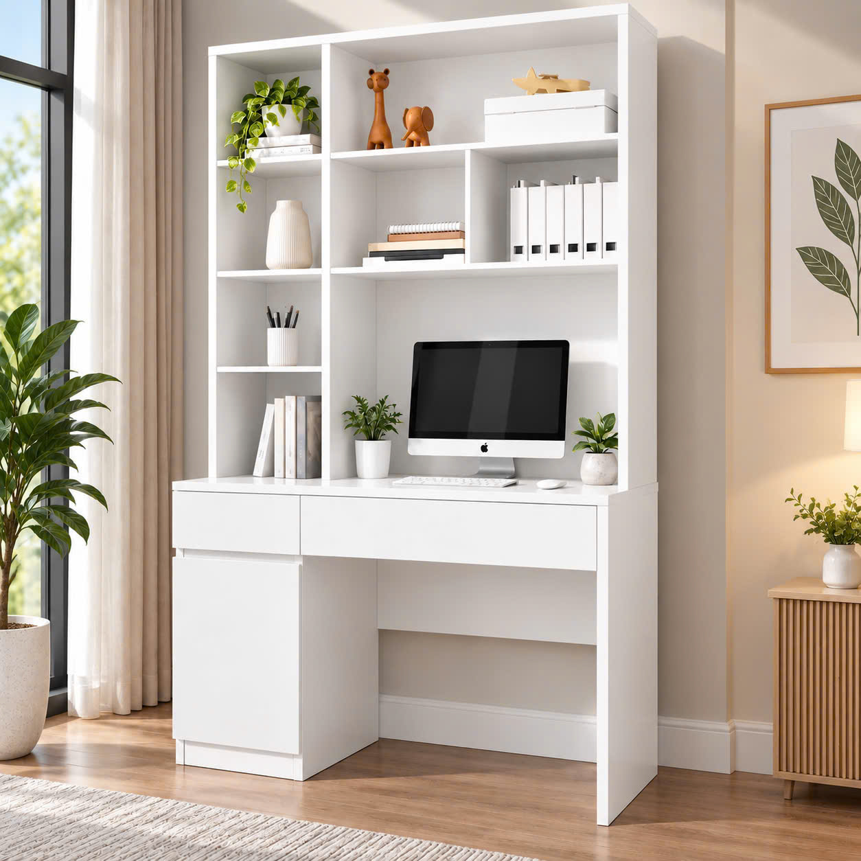 Bàn Học – Làm Việc Có Kệ Sách Đa Năng 1m2 x 2m