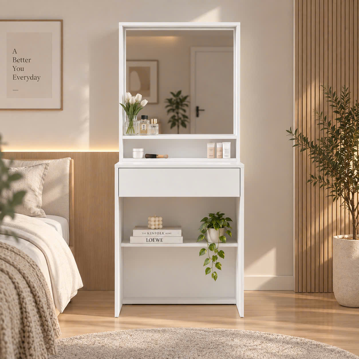Bàn Trang Điểm Mini 60cm Đẹp, Nhỏ Gọn