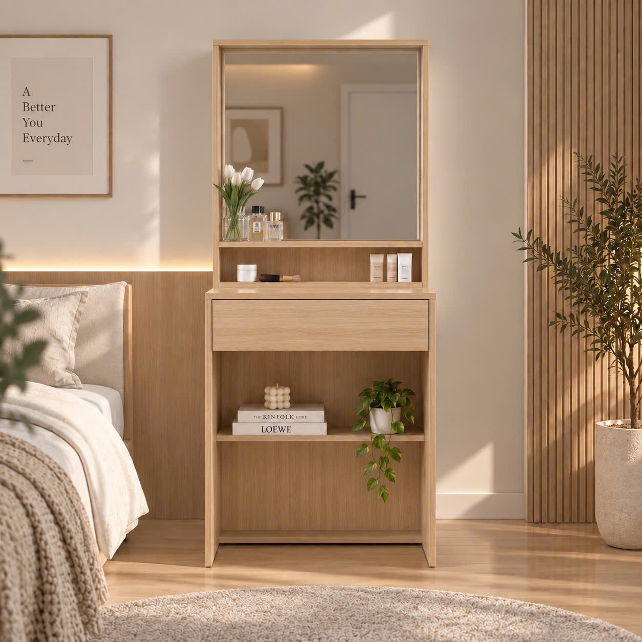 Bàn Trang Điểm Mini 60cm Đẹp, Nhỏ Gọn