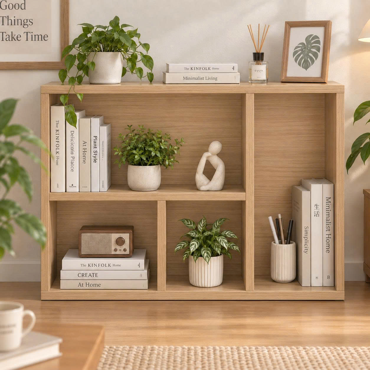 Giá Sách 60x80cm Đa Năng Treo Tường, Đặt Sàn