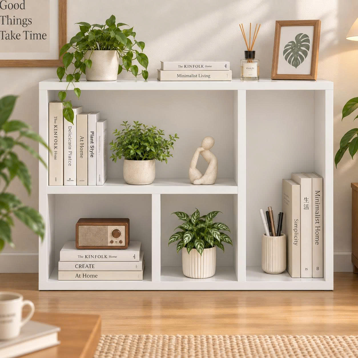 Giá Sách 60x80cm Đa Năng Treo Tường, Đặt Sàn