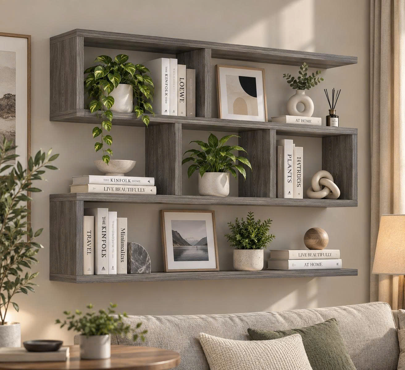 Giá Sách Hình Chữ S Treo Tường Hiện Đại, Gọn Đẹp