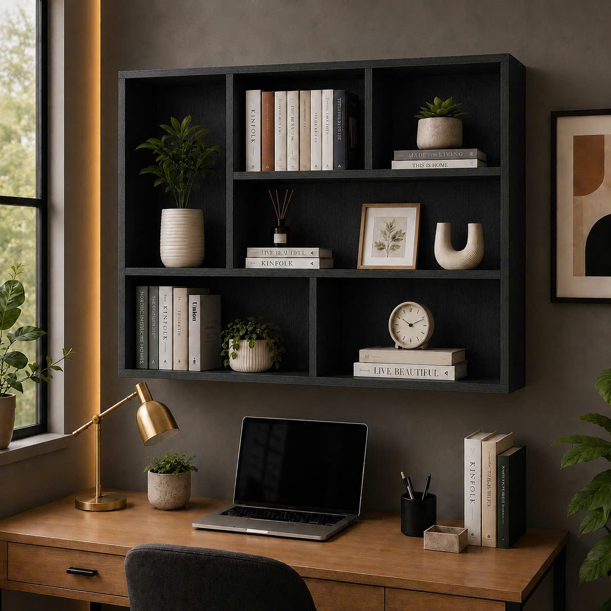 Giá sách, trang trí, đa năng gỗ MDF 80x1m2