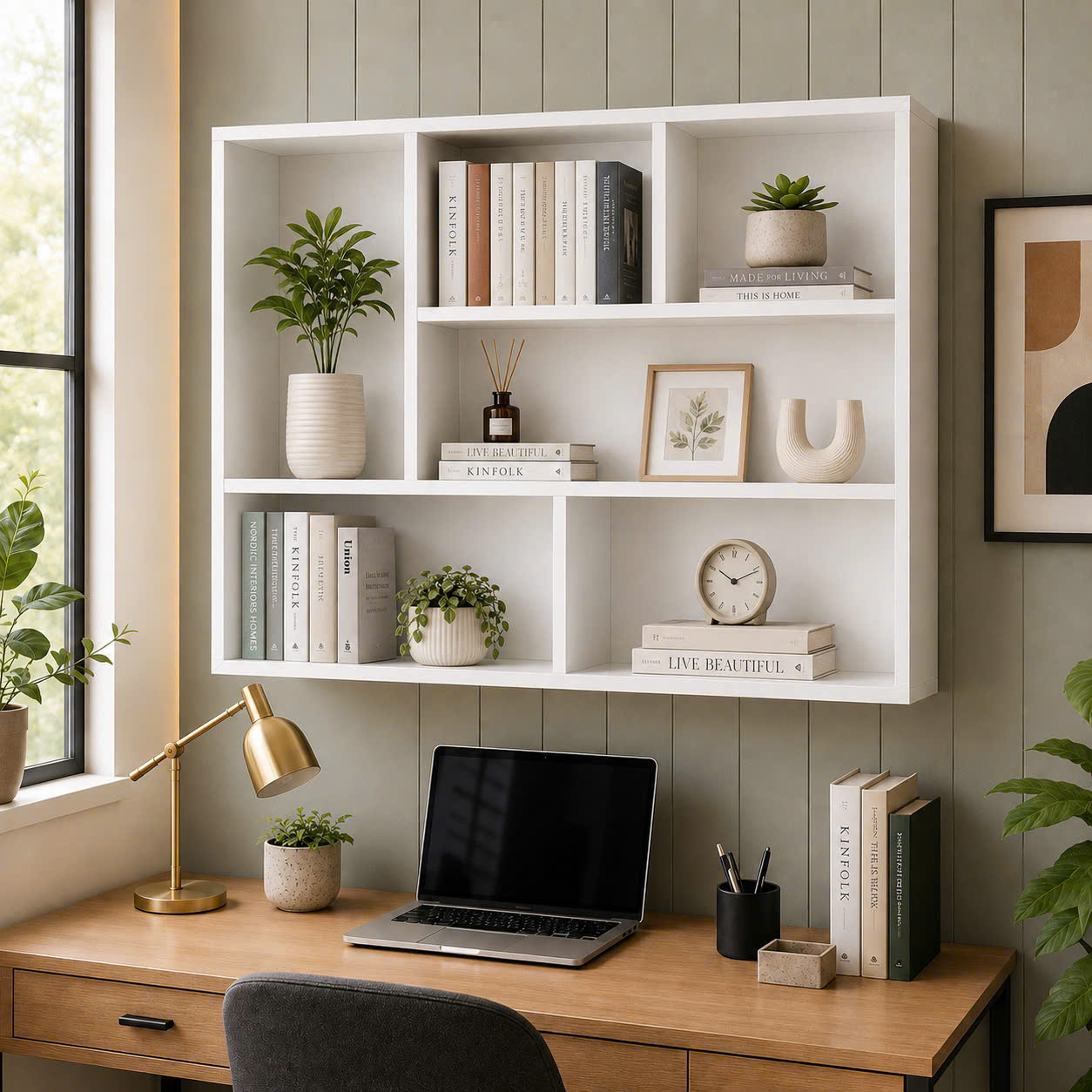 Giá sách, trang trí, đa năng gỗ MDF 80x1m2