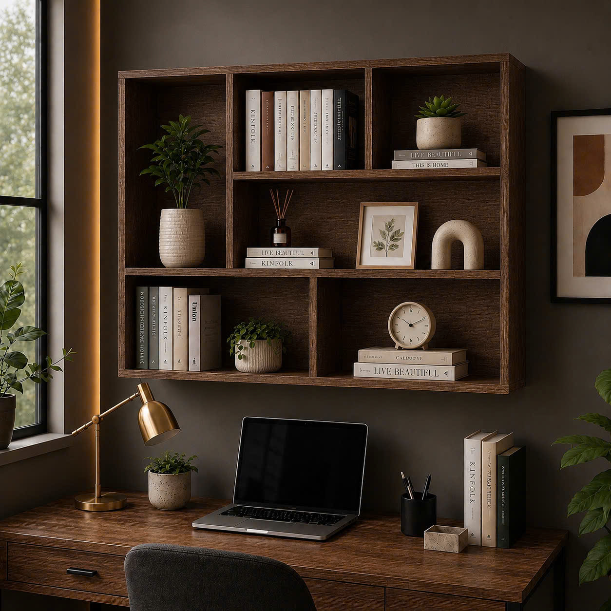 Giá sách, trang trí, đa năng gỗ MDF 80x1m2