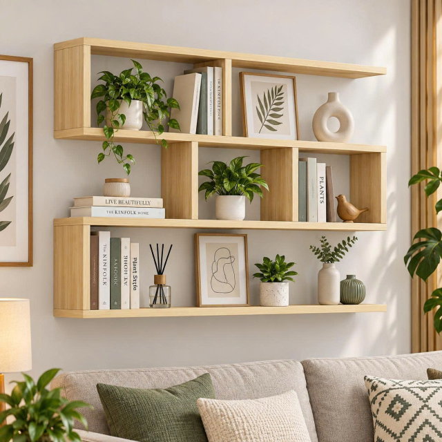 Giá Sách Hình Chữ S Treo Tường Hiện Đại, Gọn Đẹp