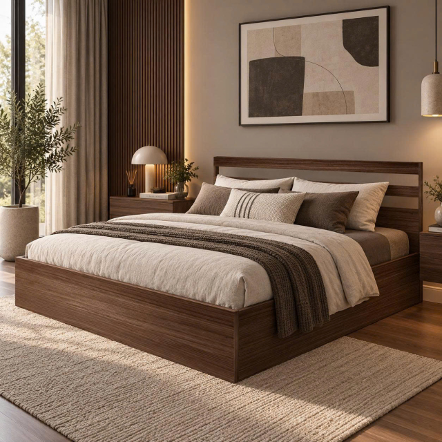 Giường Ngủ Gỗ MDF Thiết Kế Hiện Đại - K1