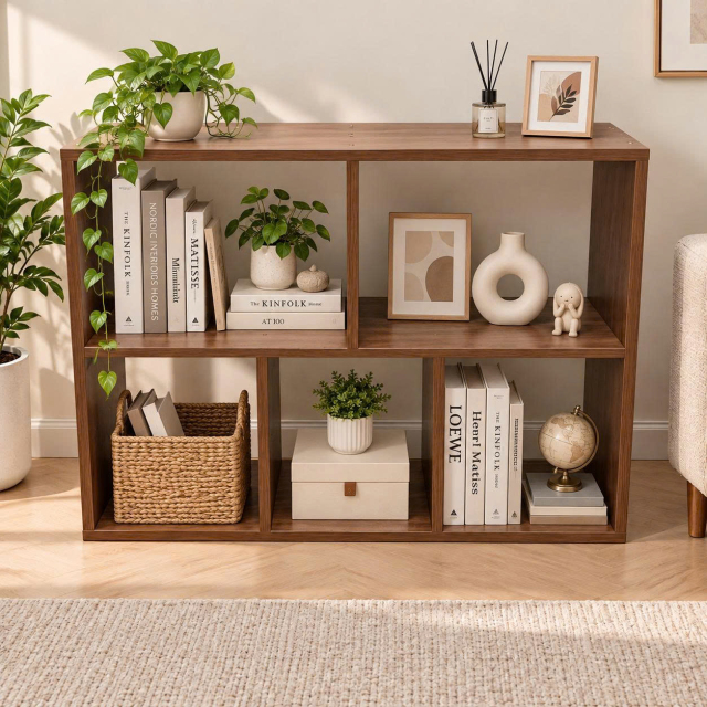 Giá Sách Treo Tường, Để Sàn Linh Hoạt 60x80 (5 ô)