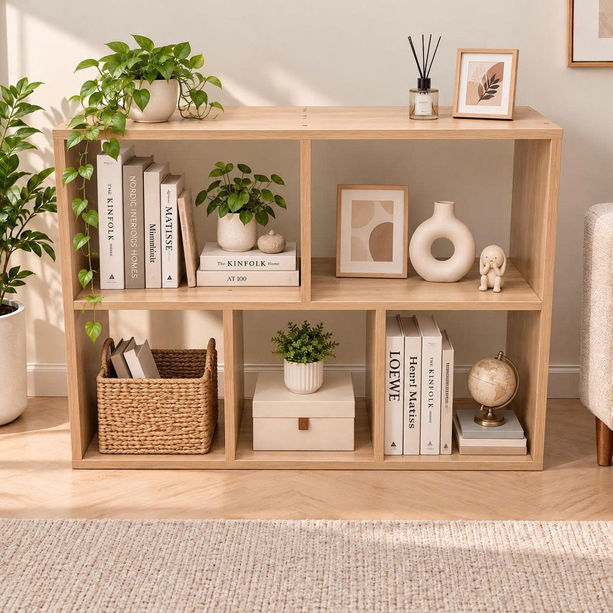 Giá Sách Treo Tường, Để Sàn Linh Hoạt 60x80 (5 ô)