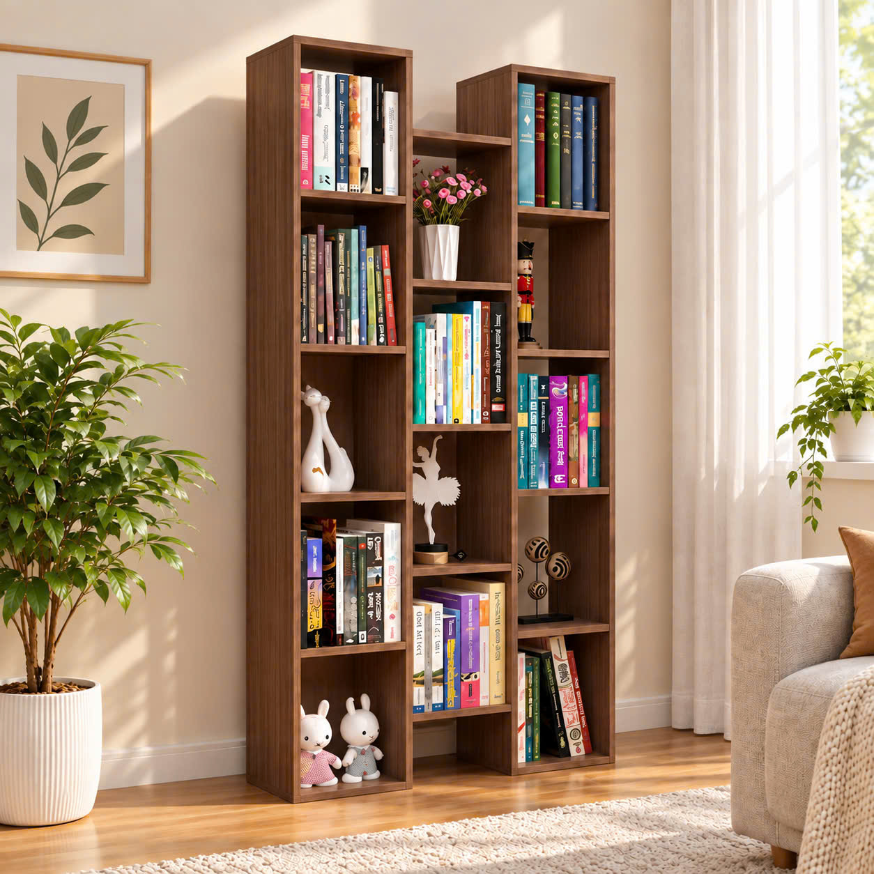 Kệ chữ H để sách, đồ decor 1m x 1m9
