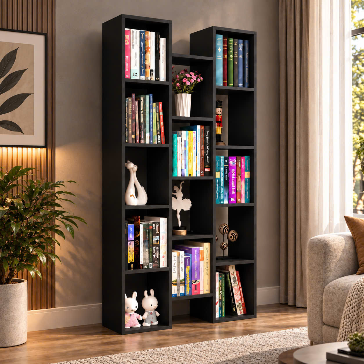 Kệ chữ H để sách, đồ decor 1m x 1m9