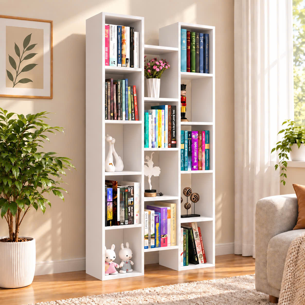 Kệ chữ H để sách, đồ decor 1m x 1m9